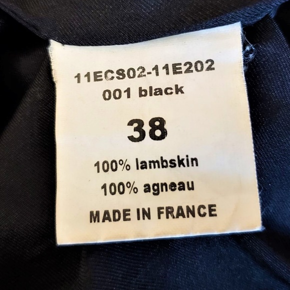 Chloé Leather Shorts Lambskin Black Made in France 38 - Picture 7 of 8